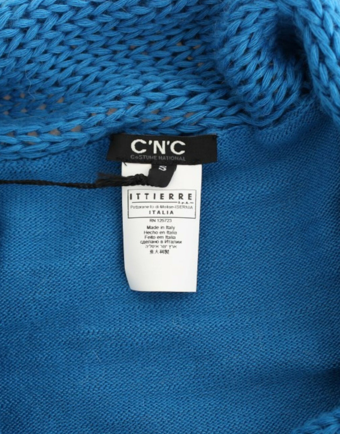 Costume National Blue scoopneck sweater $624.00 Costume National Luzworld