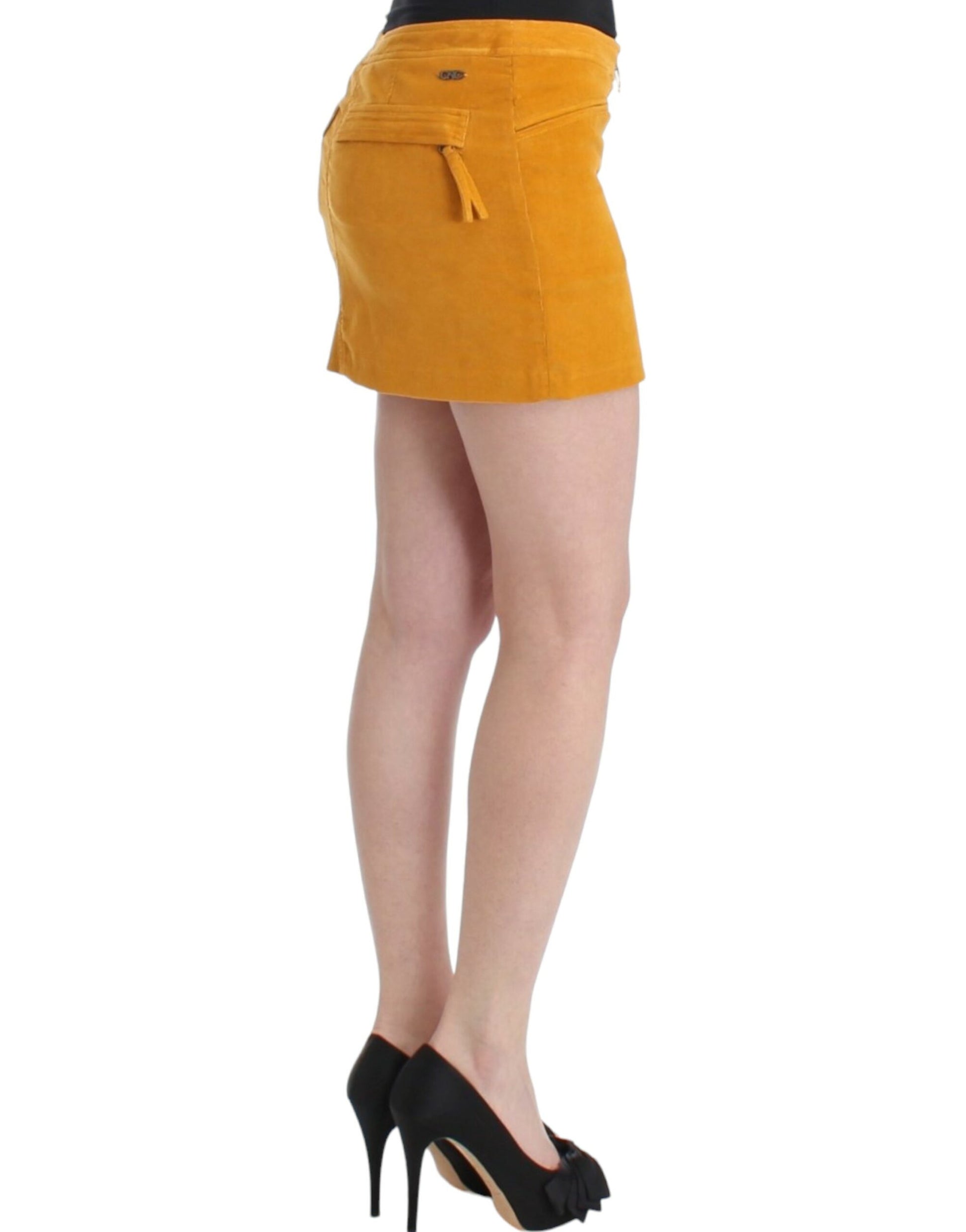 Costume National Yellow corduroy mini skirt $242.00 Costume National Luzworld