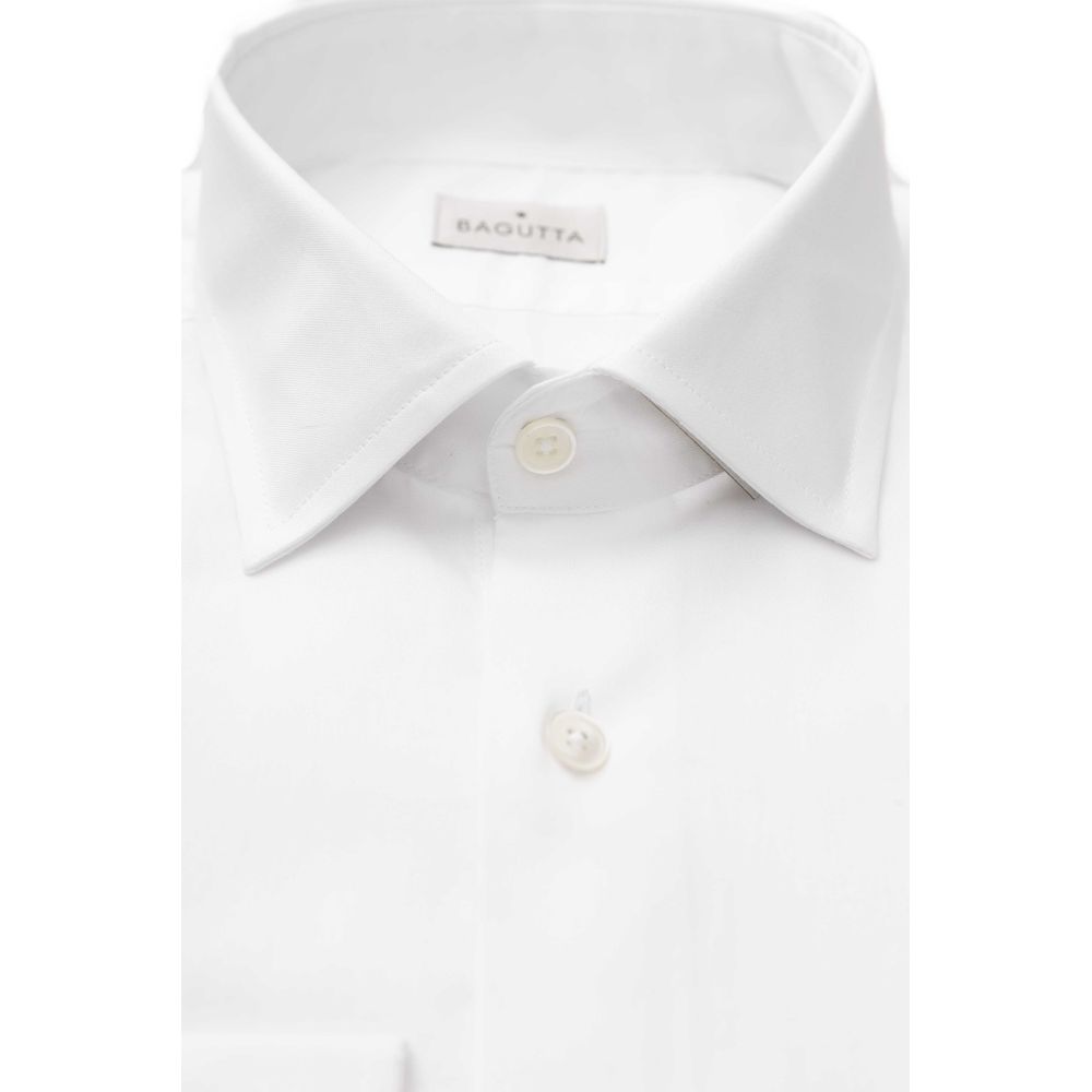 Bagutta White Cotton Men's Shirt $243.00 Bagutta Luzworld