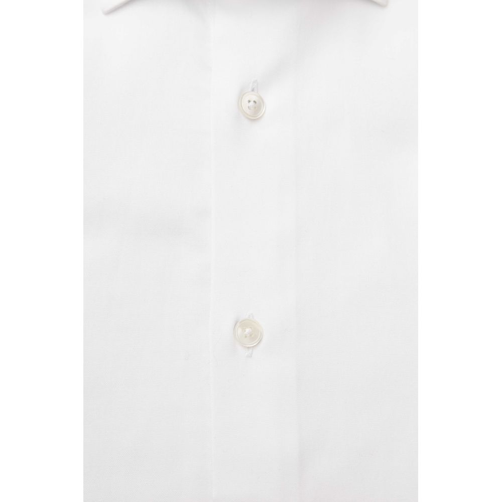 Bagutta White Cotton Men's Shirt $243.00 Bagutta Luzworld