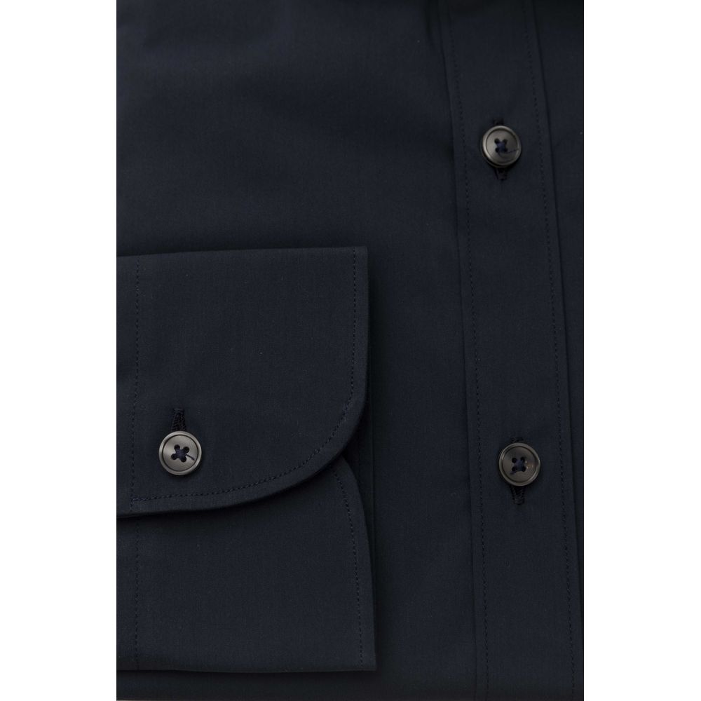 Bagutta Blue Cotton Men's Shirt $243.00 Bagutta Luzworld