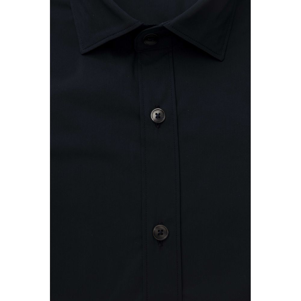 Bagutta Blue Cotton Men's Shirt $243.00 Bagutta Luzworld