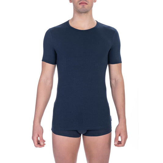 Bikkembergs Blue Cotton Men's T-Shirt Twin Pack $126.00 Bikkembergs Luzworld