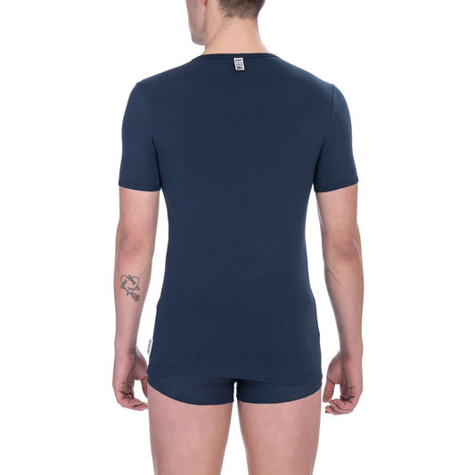 Bikkembergs Blue Cotton Men's T-Shirt Twin Pack $126.00 Bikkembergs Luzworld