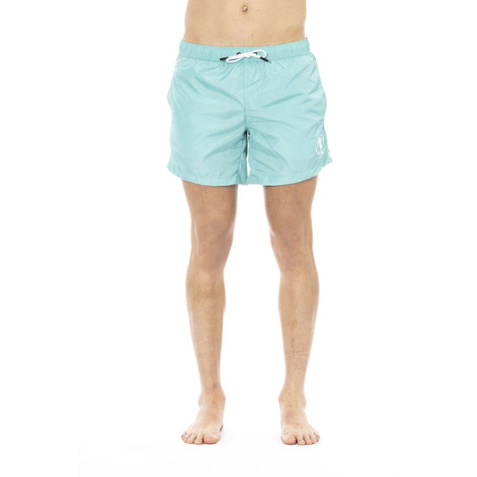 Bikkembergs Light Blue Polyester Men Swim Short $162.00 Bikkembergs Luzworld
