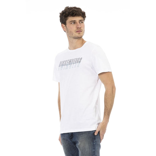 Bikkembergs White Cotton Men T-Shirt $135.00 Bikkembergs Luzworld