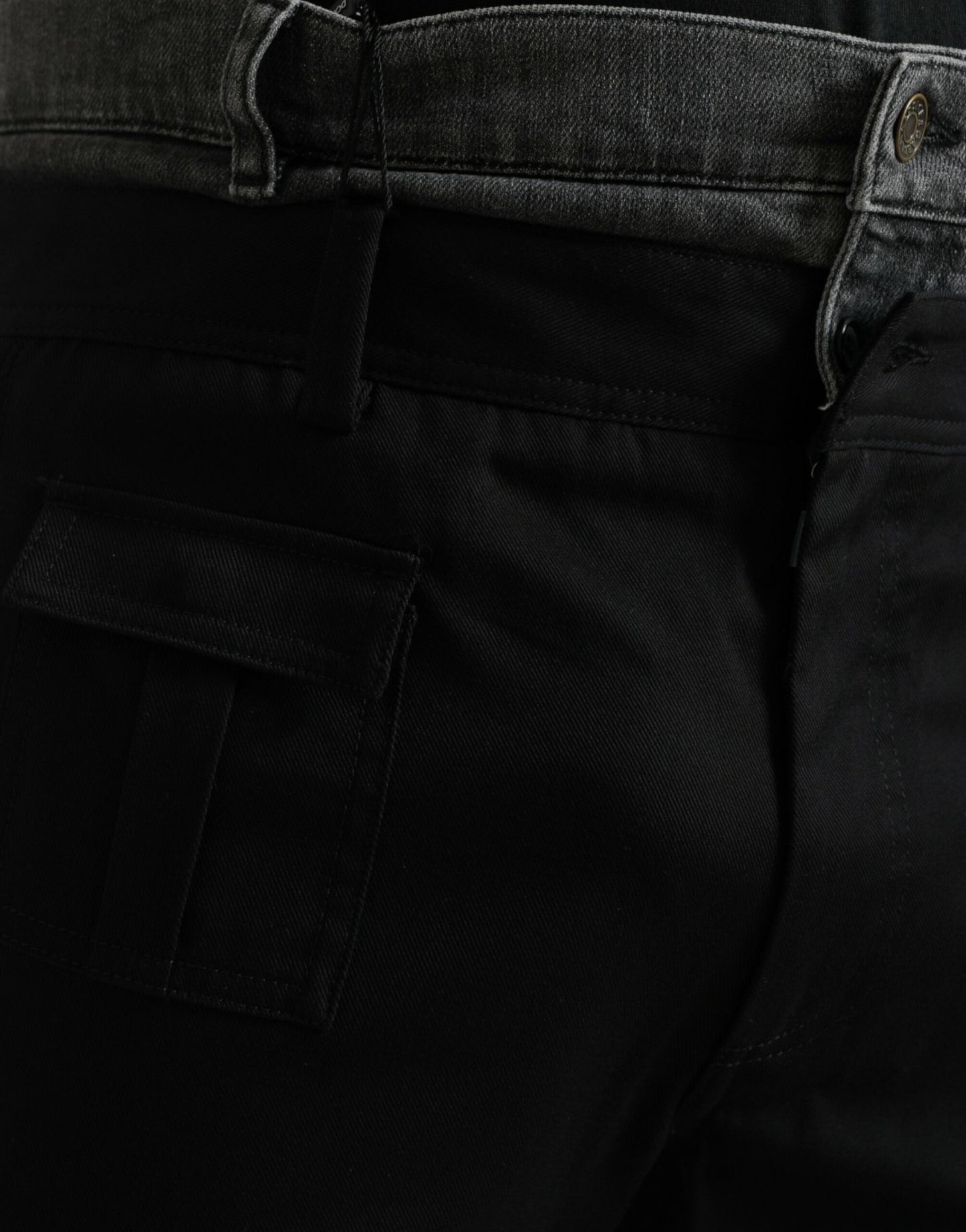 Dolce & Gabbana Black Gray Slim Cotton Denim Jeans Pants