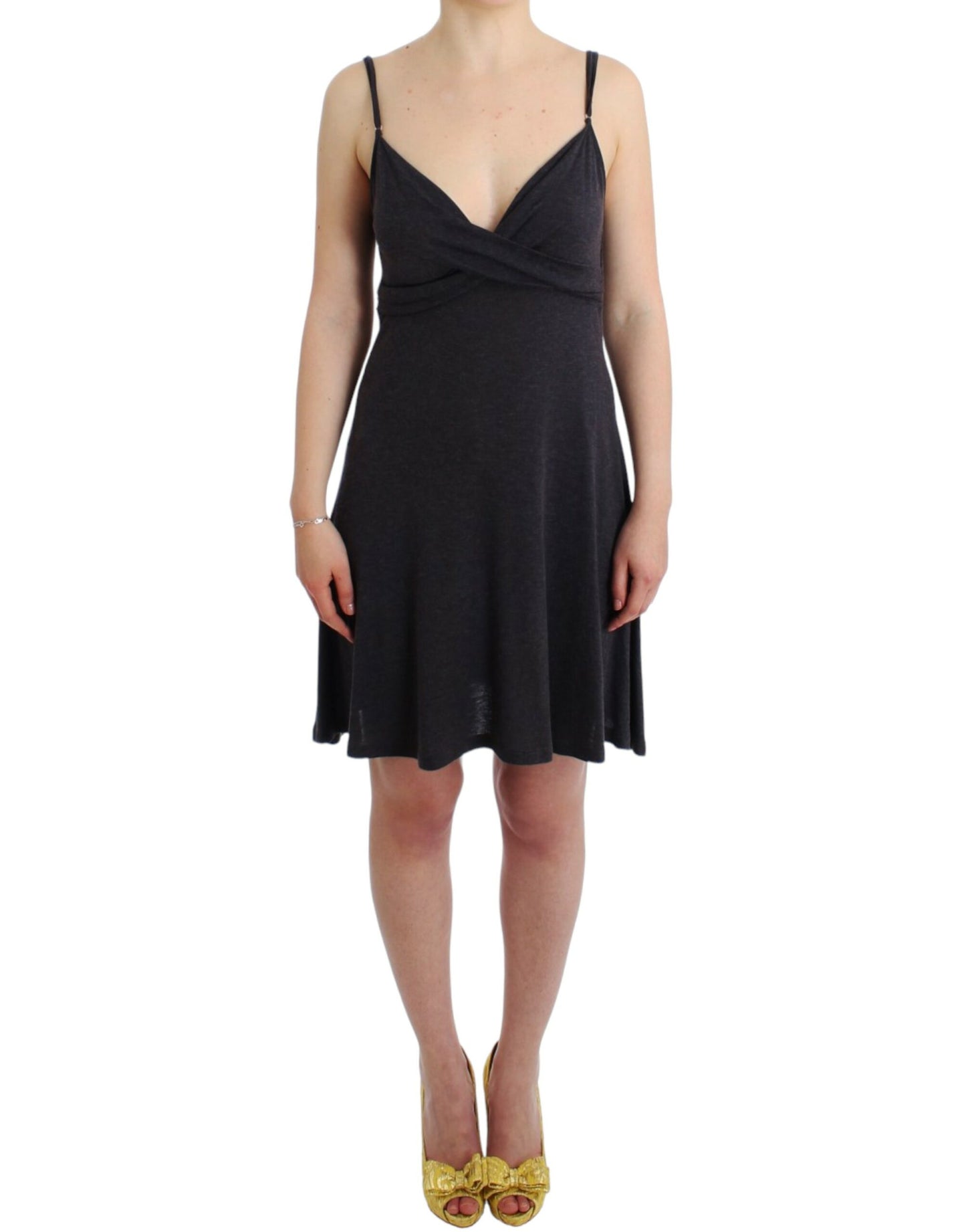 Costume National Gray knitted A-line dress $564.00 Costume National Luzworld