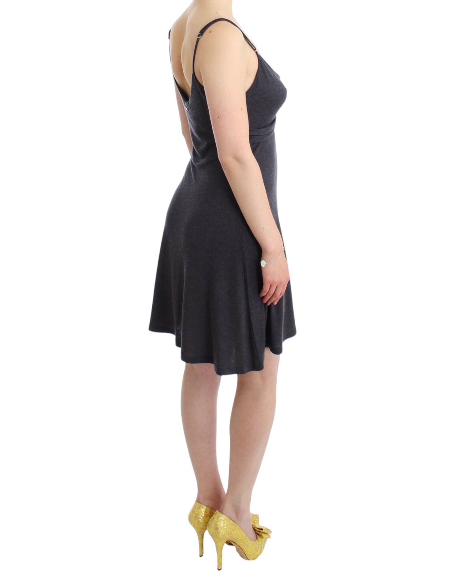 Costume National Gray knitted A-line dress $564.00 Costume National Luzworld