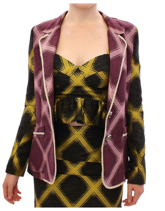 House of Holland Purple checkered blazer jacket $948.00 House of Holland Luzworld