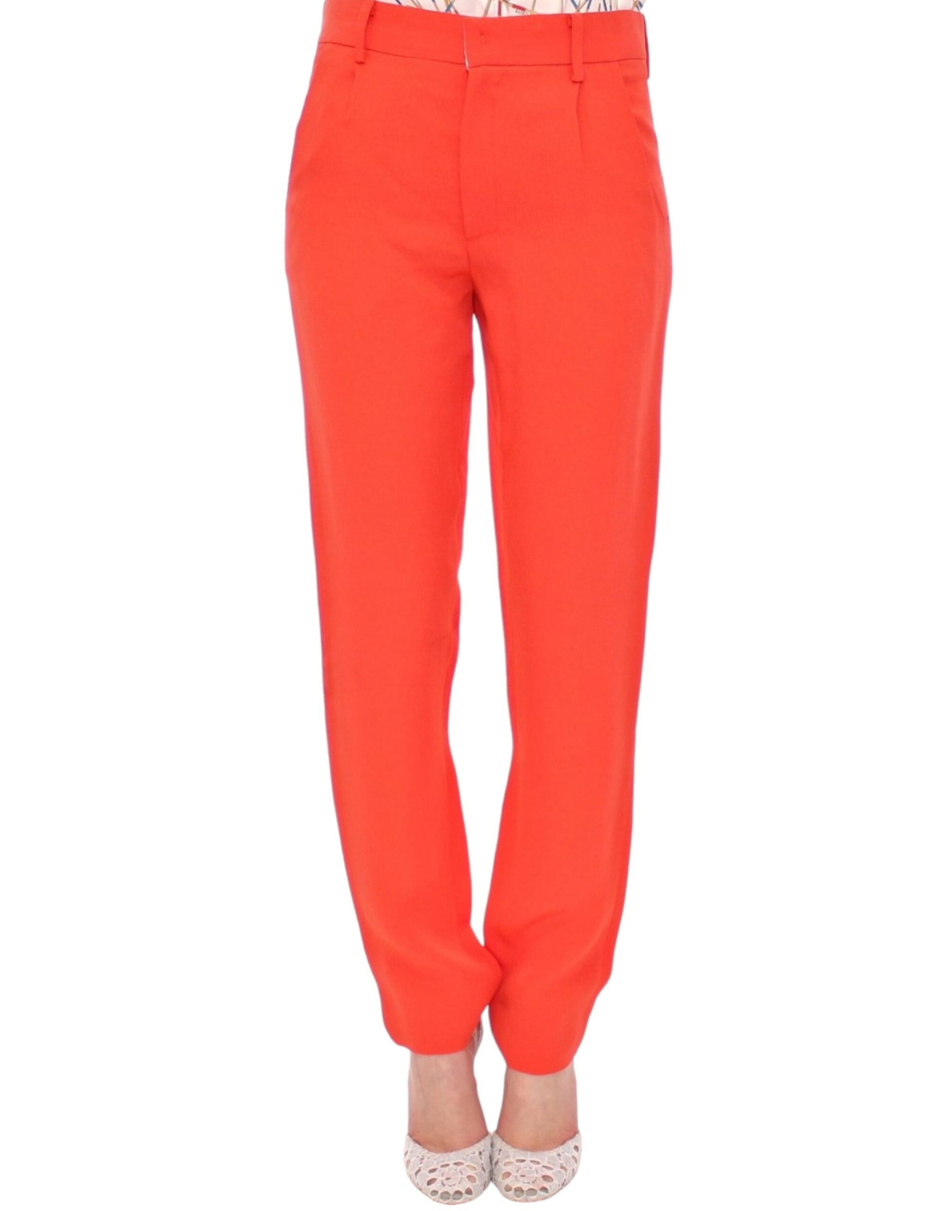 CO|TE Orange boyfriend stretch pants $725.00 CO|TE Luzworld