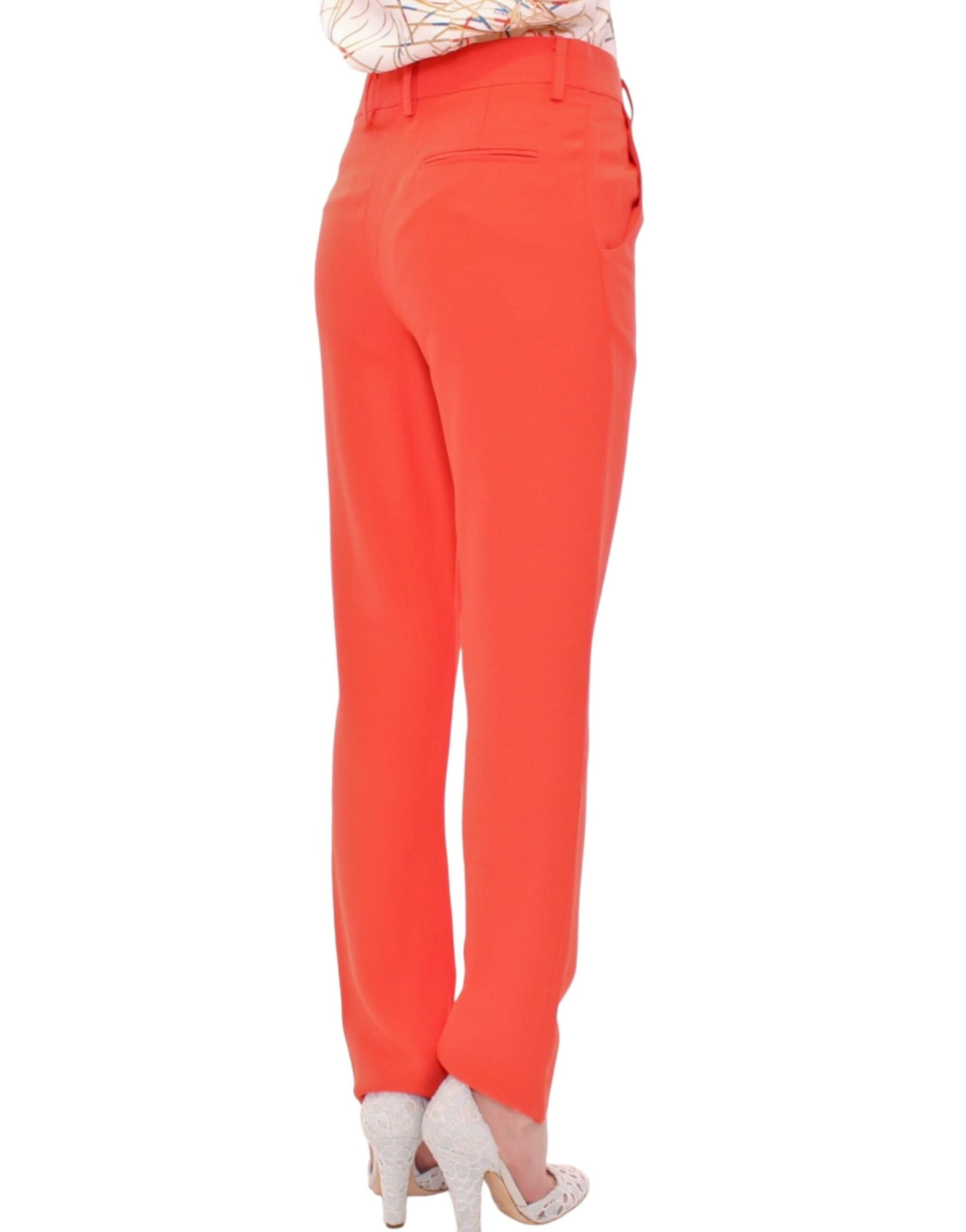 CO|TE Orange boyfriend stretch pants $725.00 CO|TE Luzworld