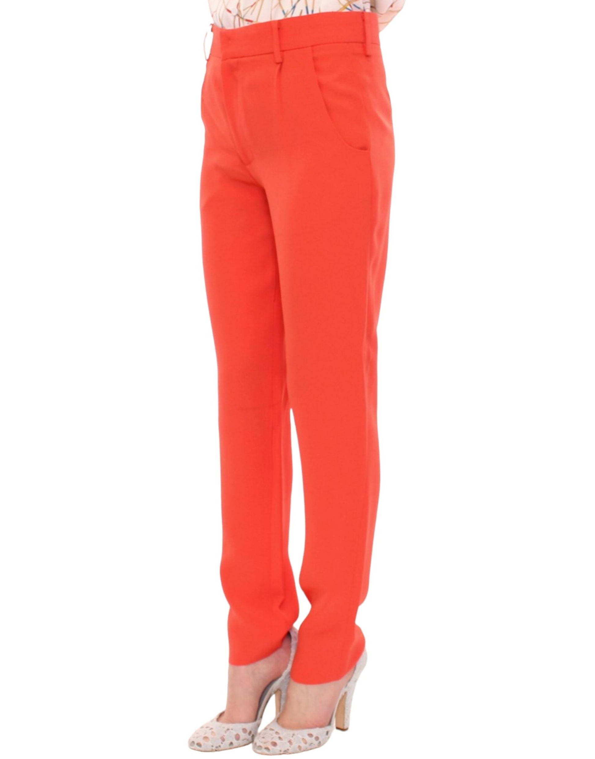 CO|TE Orange boyfriend stretch pants $725.00 CO|TE Luzworld