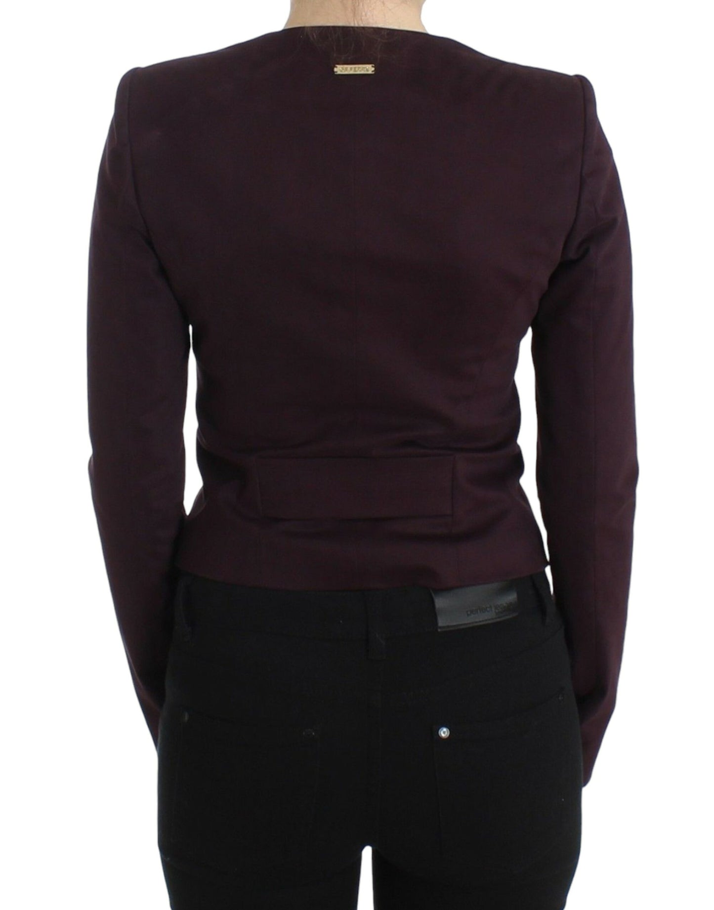 GF Ferre Purple Ruched Jacket Coat Blazer Short $733.00 GF Ferre Luzworld
