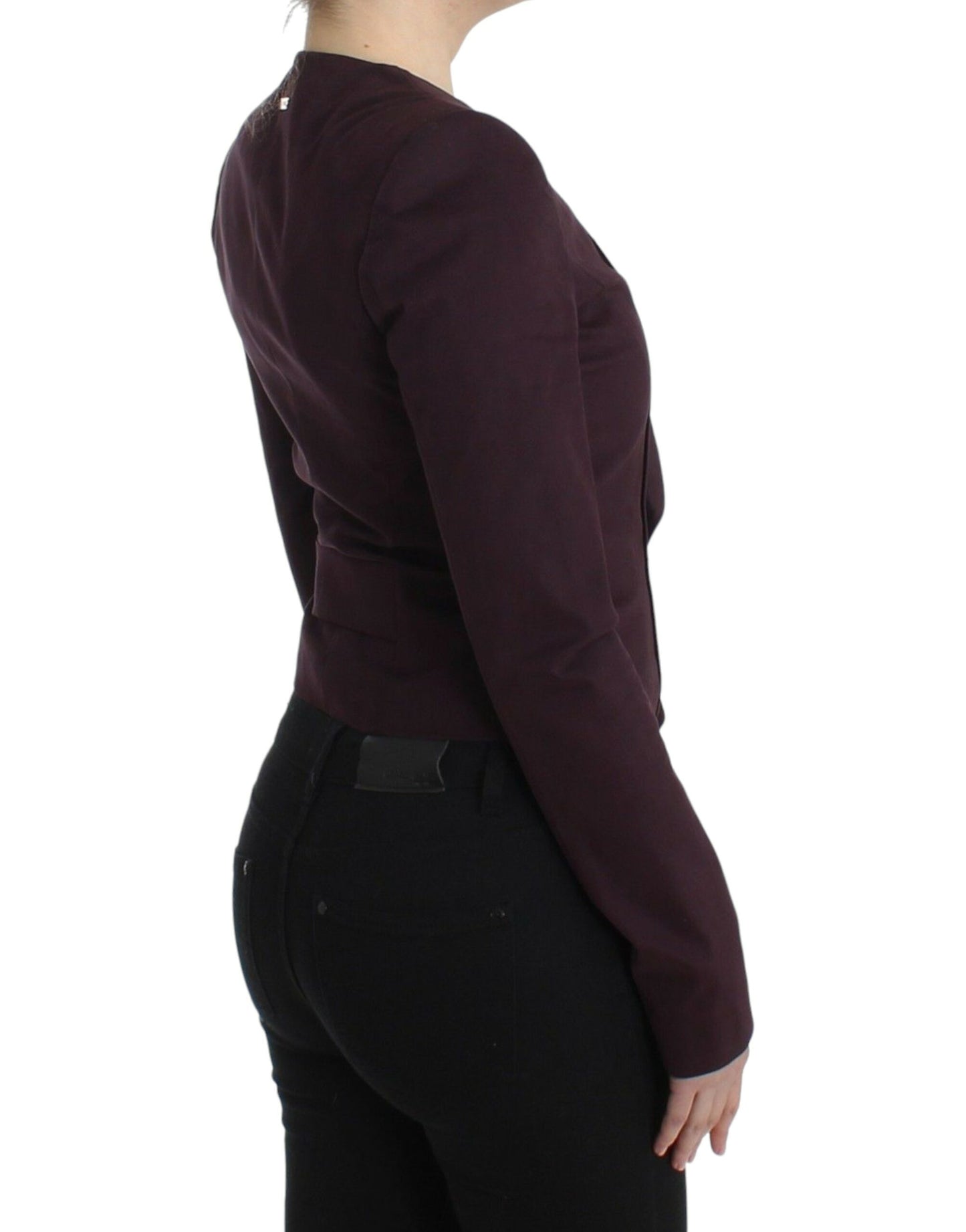 GF Ferre Purple Ruched Jacket Coat Blazer Short $733.00 GF Ferre Luzworld