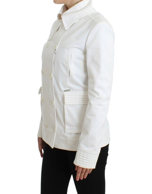 GF Ferre White Double Breasted Jacket Coat Blazer $791.00 GF Ferre Luzworld