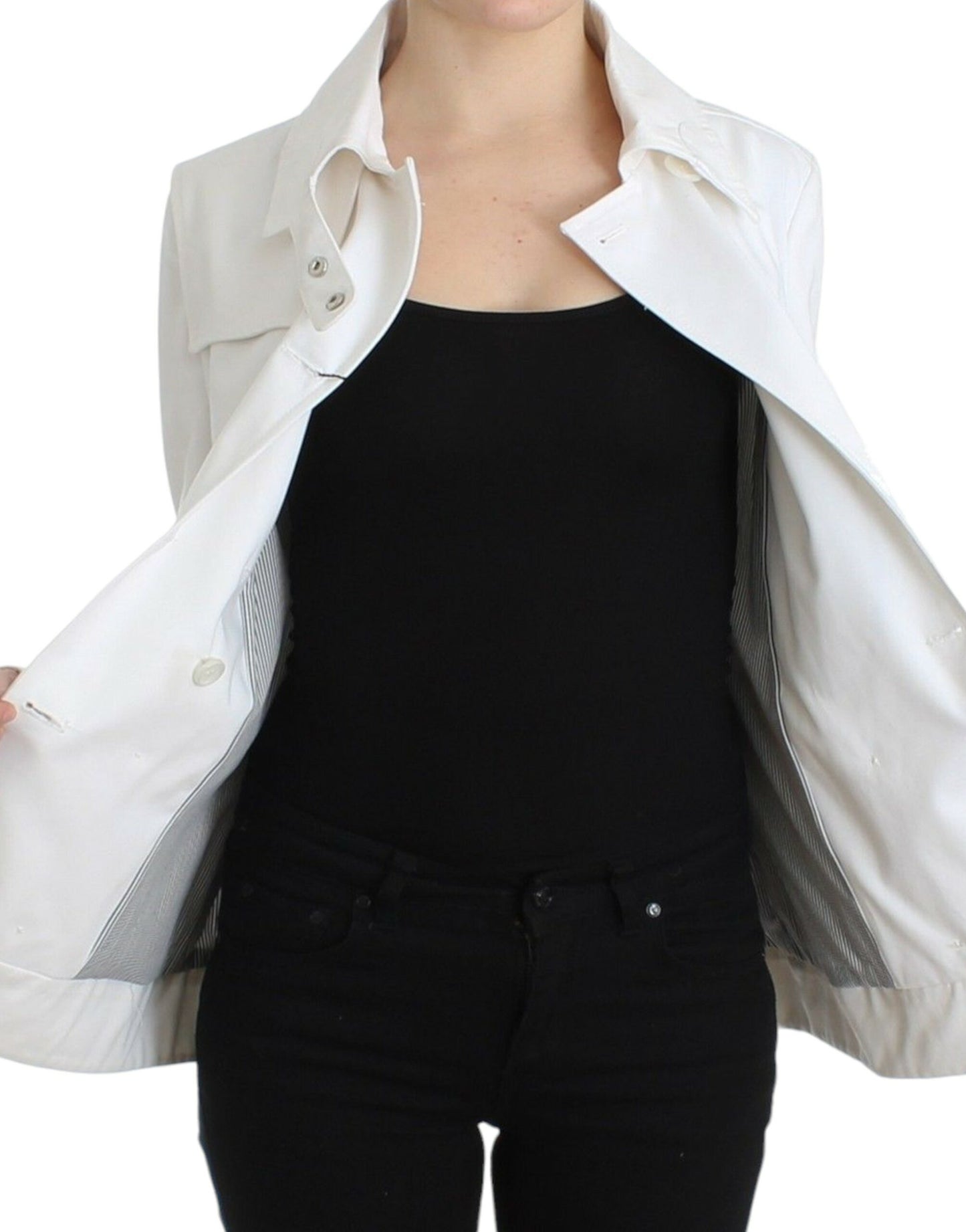 GF Ferre White Double Breasted Jacket Coat Blazer $791.00 GF Ferre Luzworld