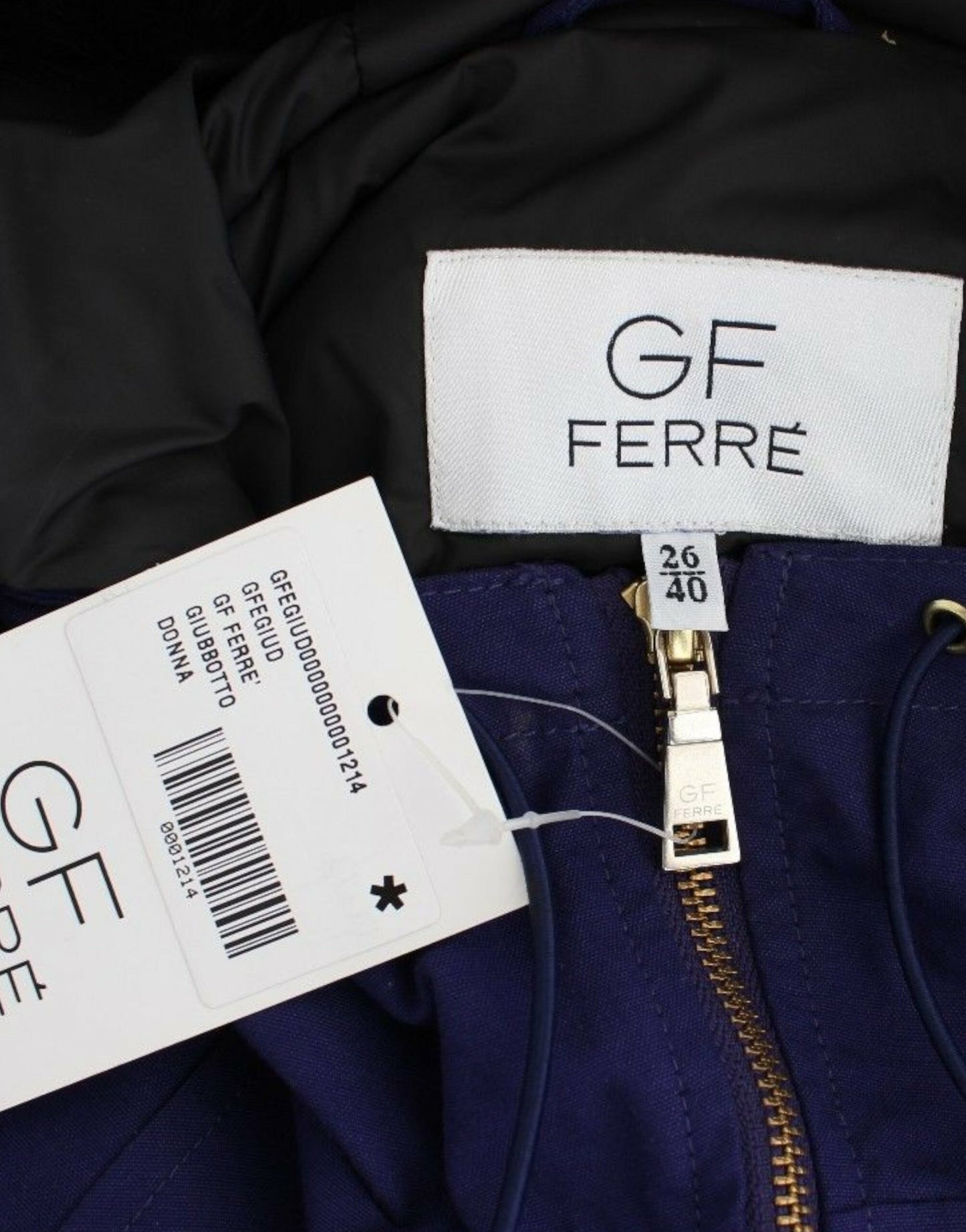 GF Ferre Blue Padded Jacket Hooded Short K-Way $791.00 GF Ferre Luzworld