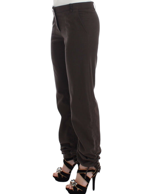 Ermanno Scervino Brown Chinos Casual Dress Pants Khakis $561.00 Ermanno Scervino Luzworld