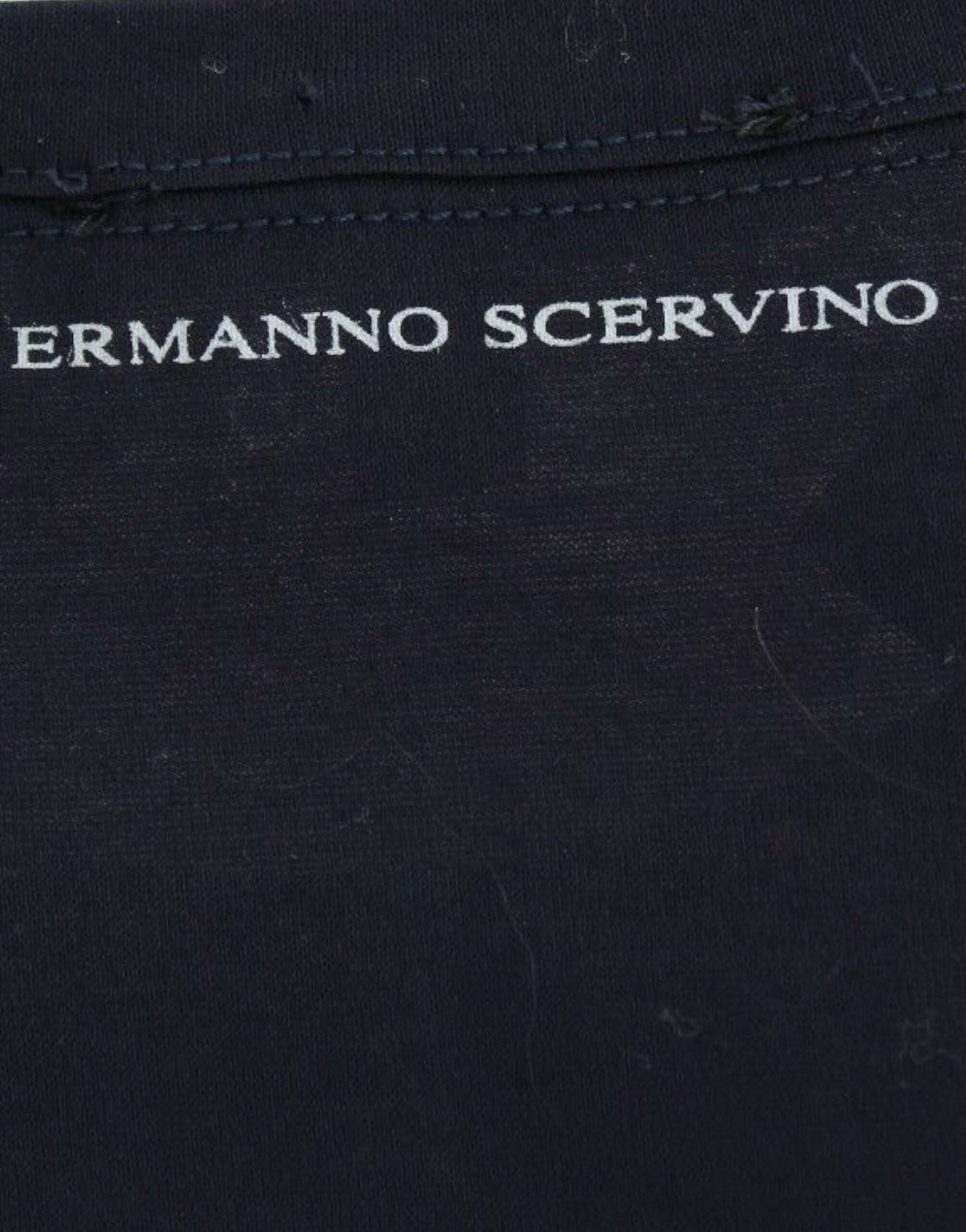 Ermanno Scervino Lingerie Blue Crewneck Cotton Logo T-shirt $197.00 Ermanno Scervino Luzworld