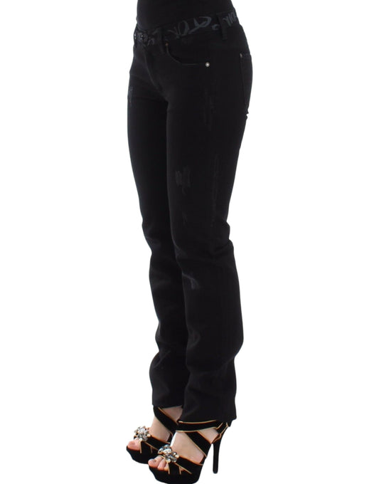Ermanno Scervino Black Slim Jeans Denim Pants Skinny Stretch $504.00 Ermanno Scervino Luzworld