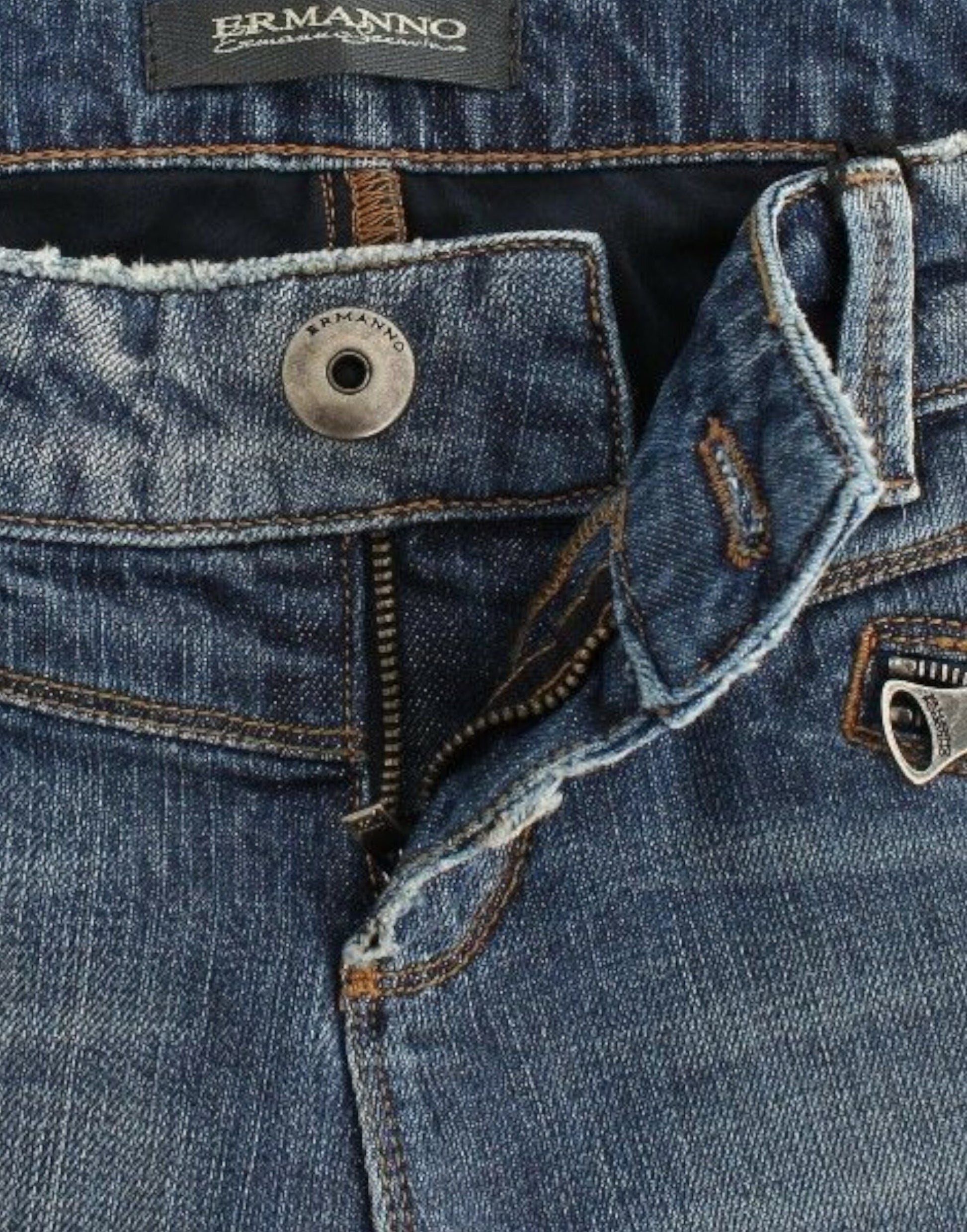 Ermanno Scervino Blue Slim Jeans Denim Pants Straight Stretch $504.00 Ermanno Scervino Luzworld