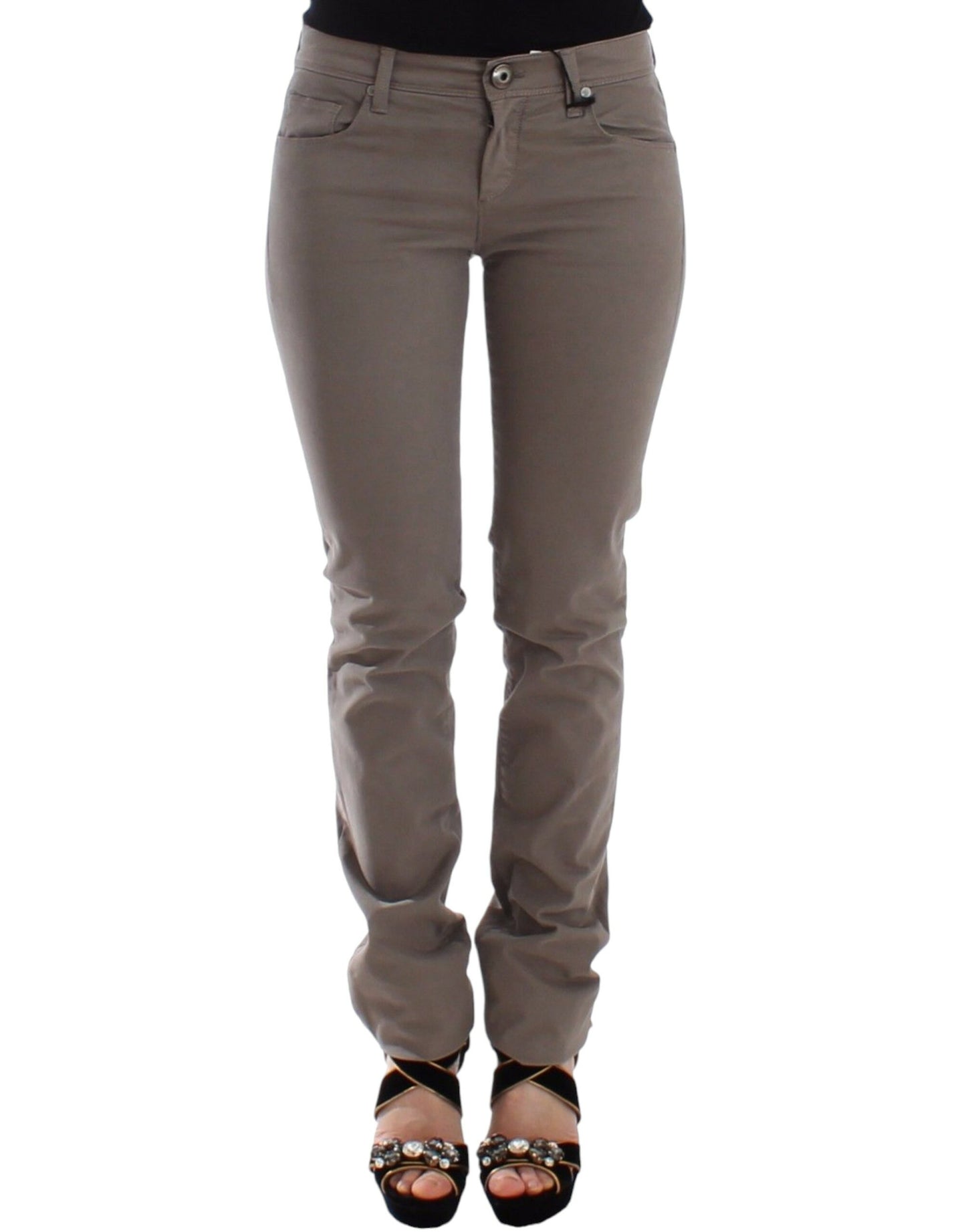 Ermanno Scervino Taupe Beige Slim Jeans Denim Pants Skinny $504.00 Ermanno Scervino Luzworld