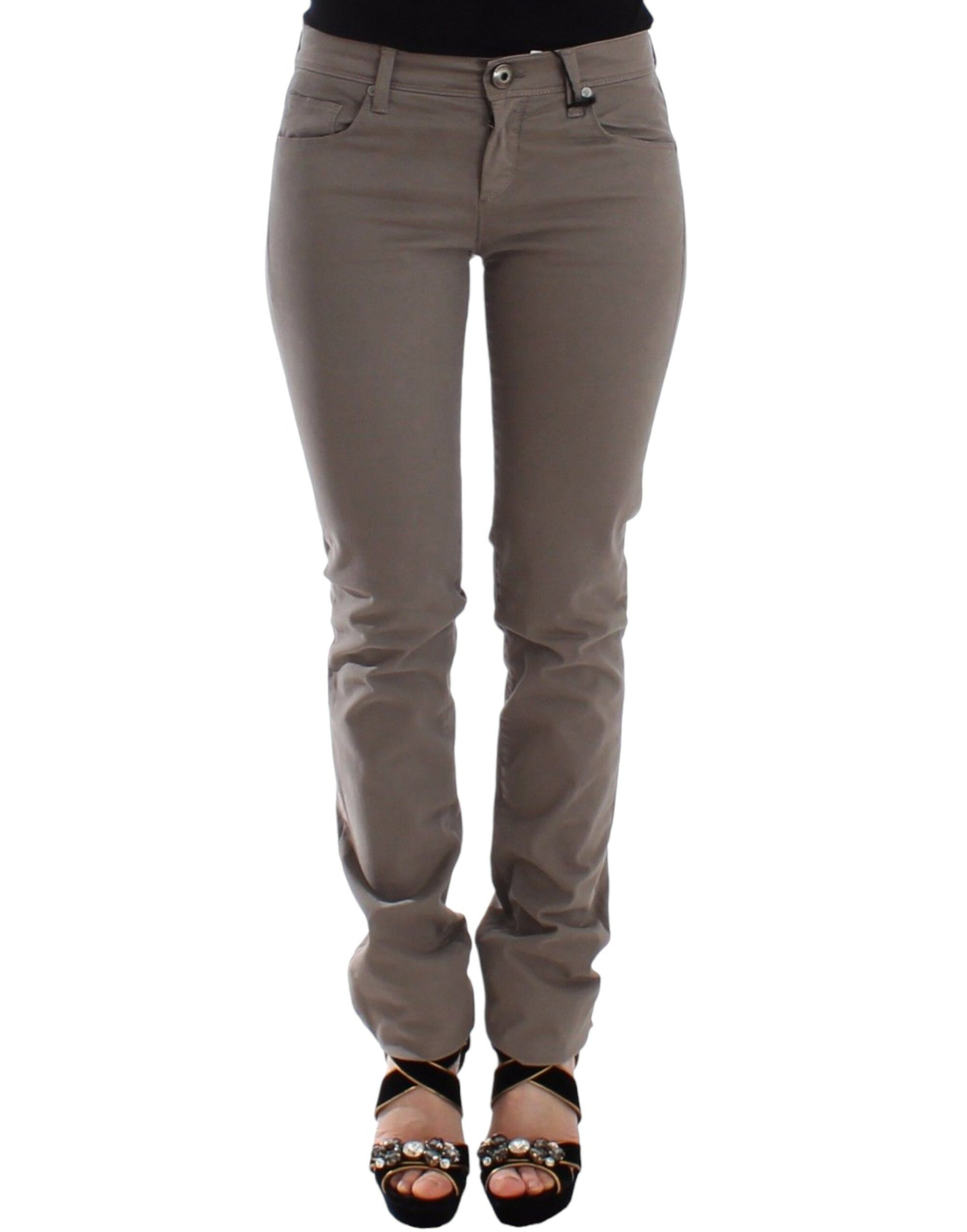 Ermanno Scervino Taupe Beige Slim Jeans Denim Pants Skinny $504.00 Ermanno Scervino Luzworld