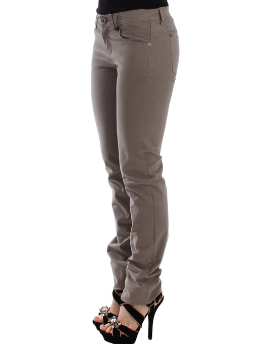 Ermanno Scervino Taupe Beige Slim Jeans Denim Pants Skinny $504.00 Ermanno Scervino Luzworld