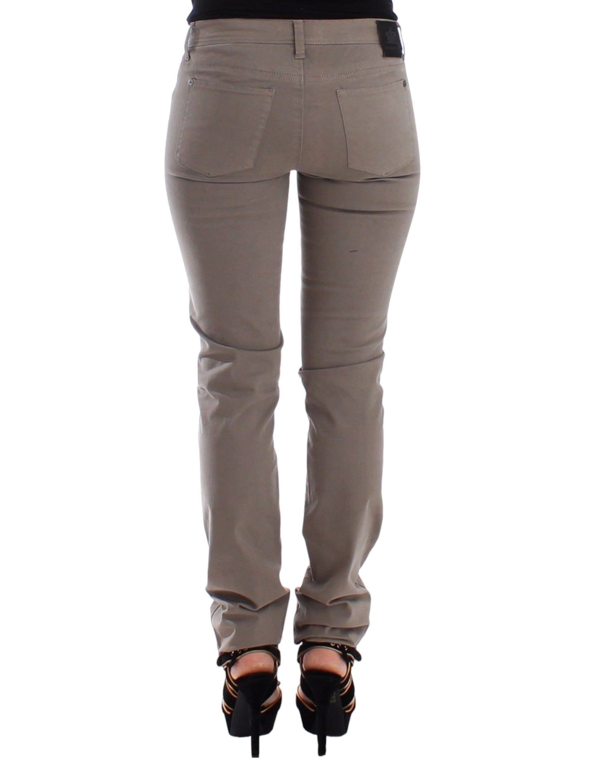 Ermanno Scervino Taupe Beige Slim Jeans Denim Pants Skinny $504.00 Ermanno Scervino Luzworld