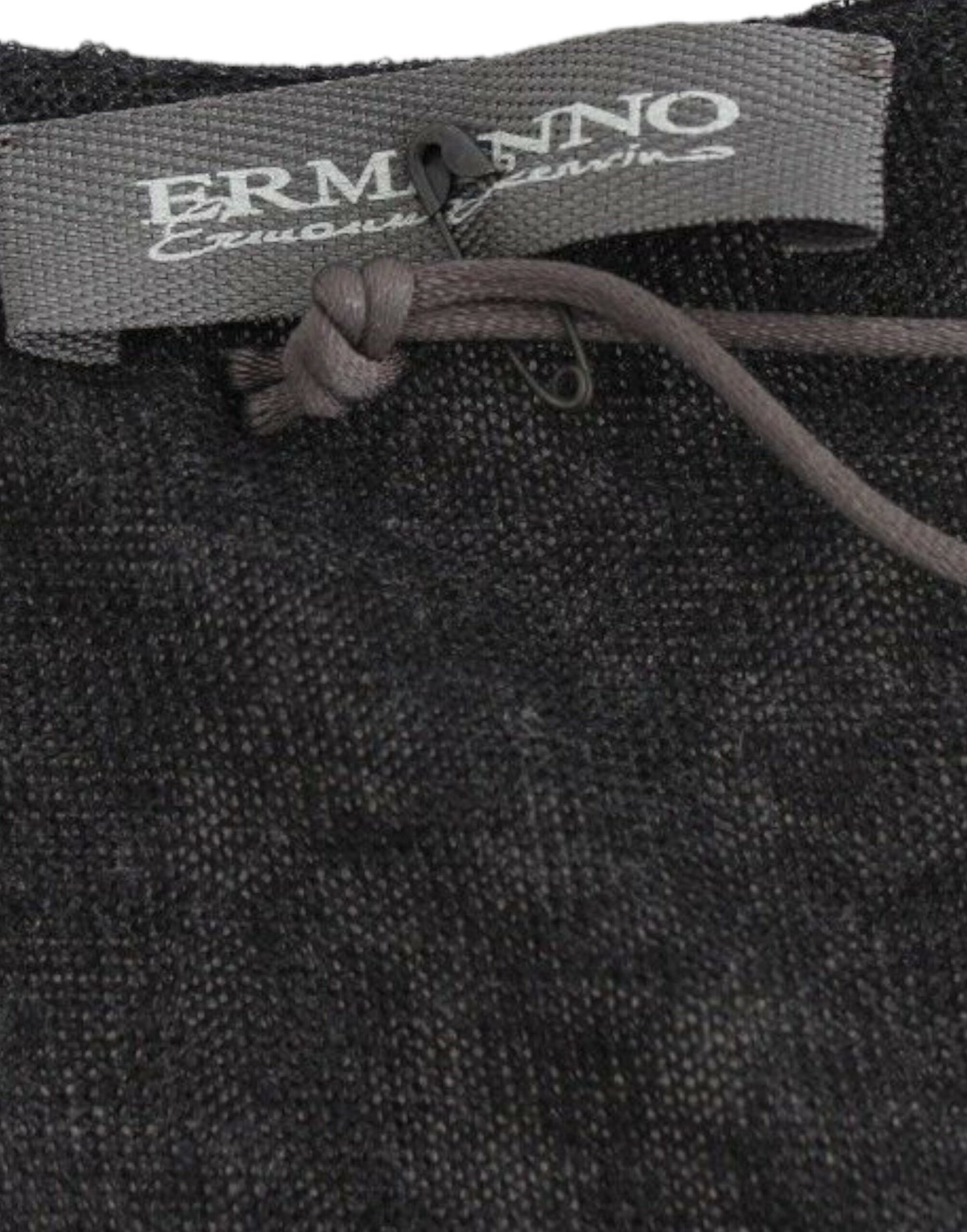 Ermanno Scervino Black Wool Blend Stretch Long Sleeve Sweater $672.00 Ermanno Scervino Luzworld