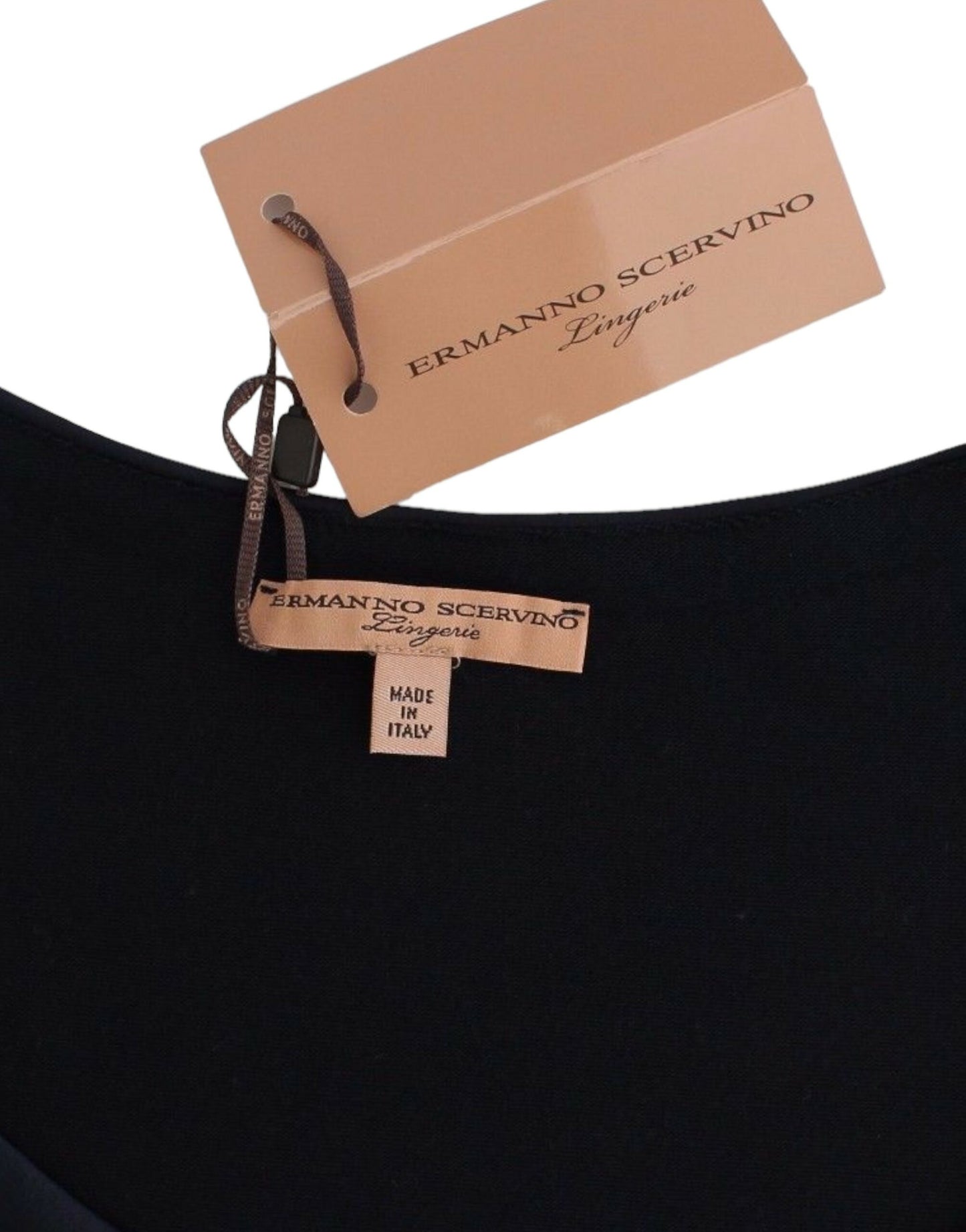 Ermanno Scervino Lingerie Blue Top Blouse Jumper Lace Rayon $504.00 Ermanno Scervino Luzworld