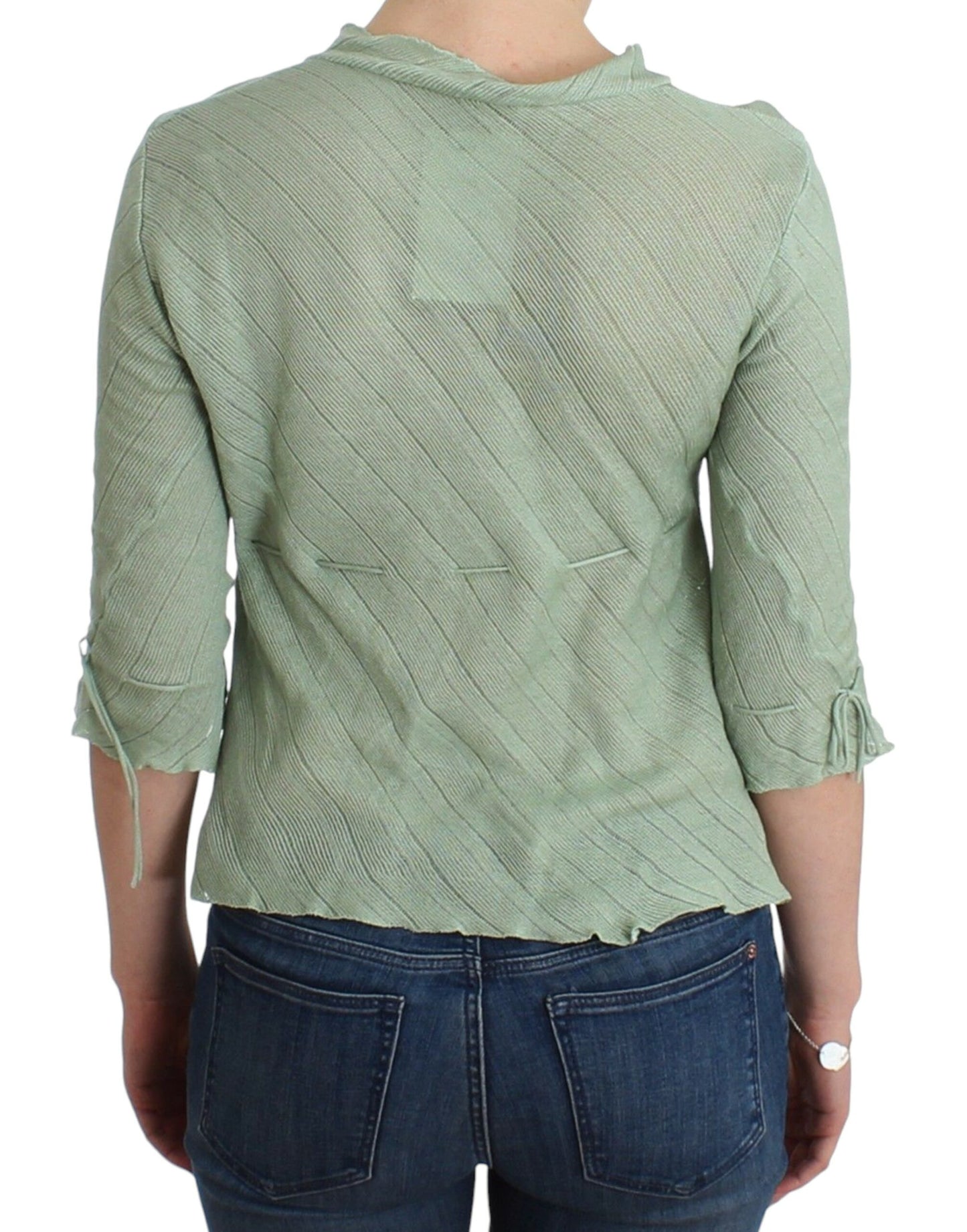 Ermanno Scervino Green Lightweight Knit Sweater Top Blouse $583.00 Ermanno Scervino Luzworld