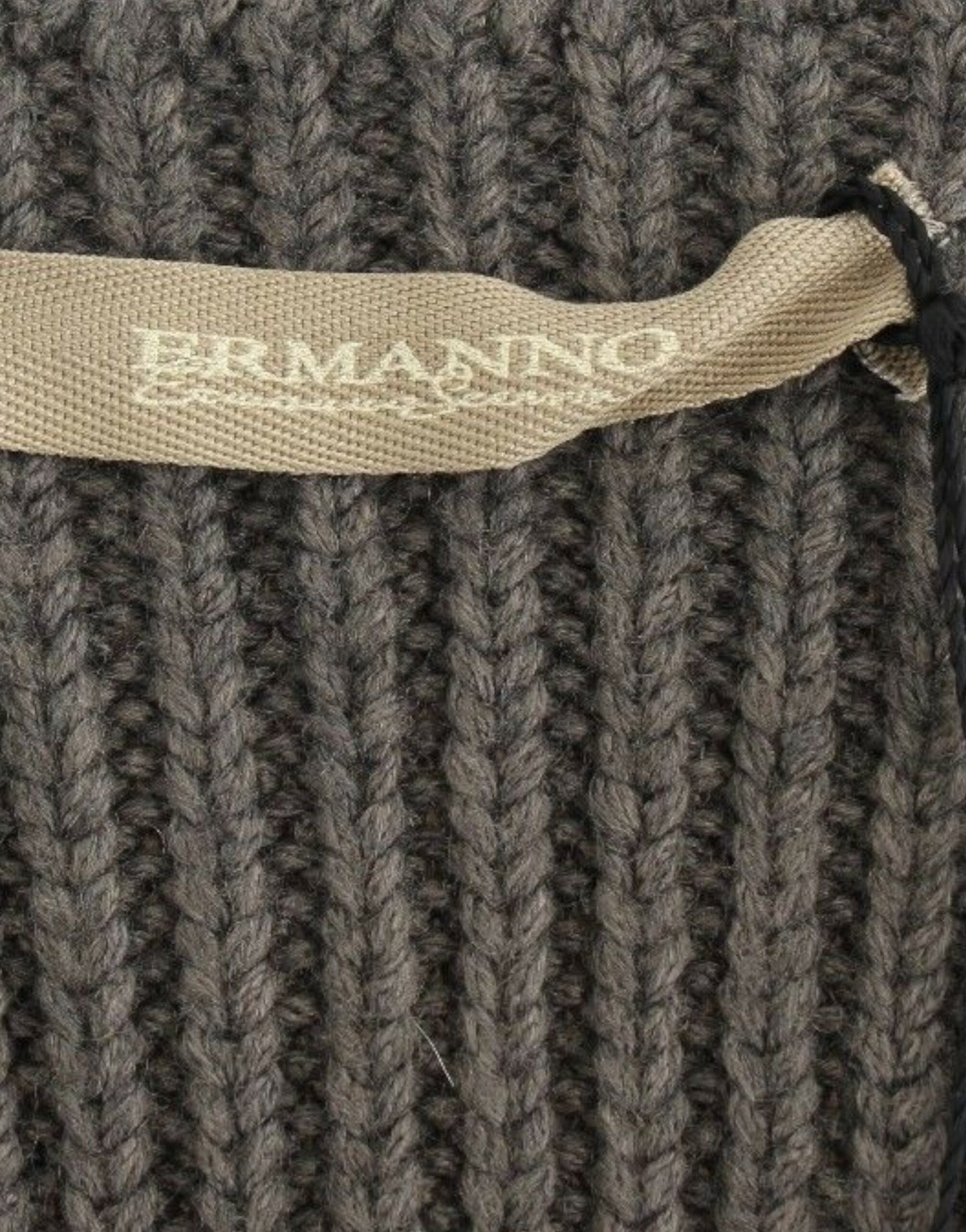 Ermanno Scervino Gray Knit Top Knitted Sweater Merino Wool $561.00 Ermanno Scervino Luzworld
