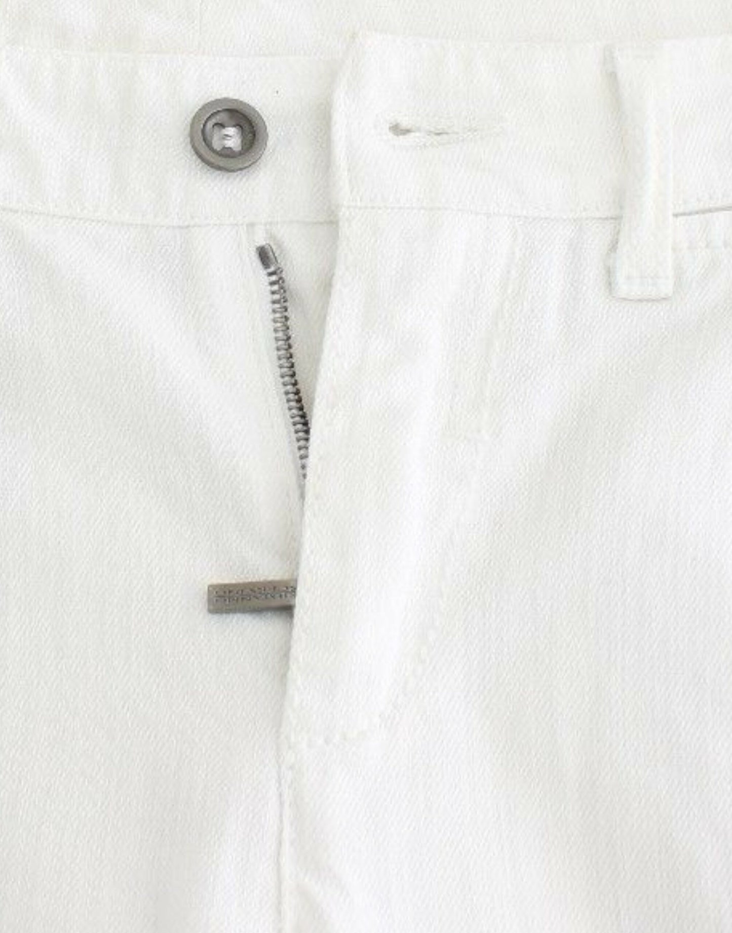 Ermanno Scervino White Cropped Jeans Denim Pants Branded Capri $957.00 Ermanno Scervino Luzworld