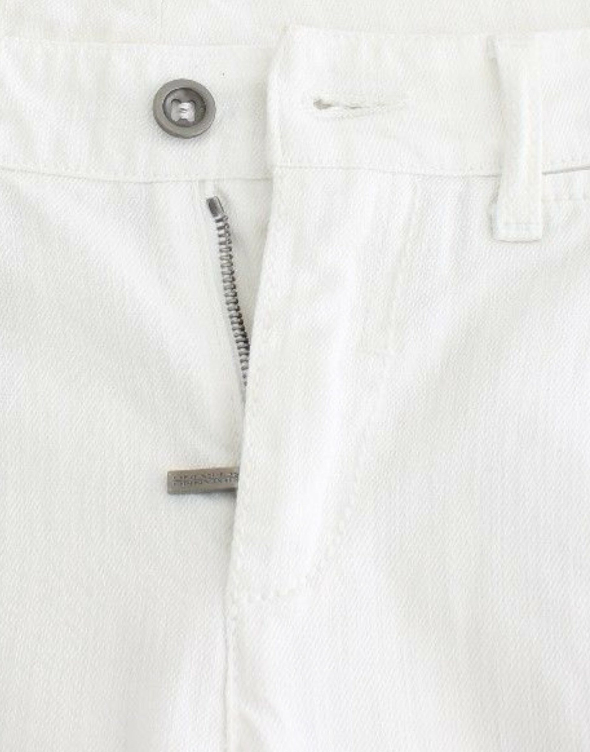 Ermanno Scervino White Cropped Jeans Denim Pants Branded Capri $957.00 Ermanno Scervino Luzworld