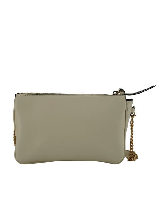 Versace Elegant White Lamb Leather Crossbody Pouch $1936.00 Versace Luzworld