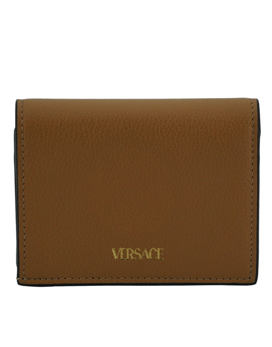 Versace Elegant Compact Leather Wallet in Brown $935.00 Versace Luzworld