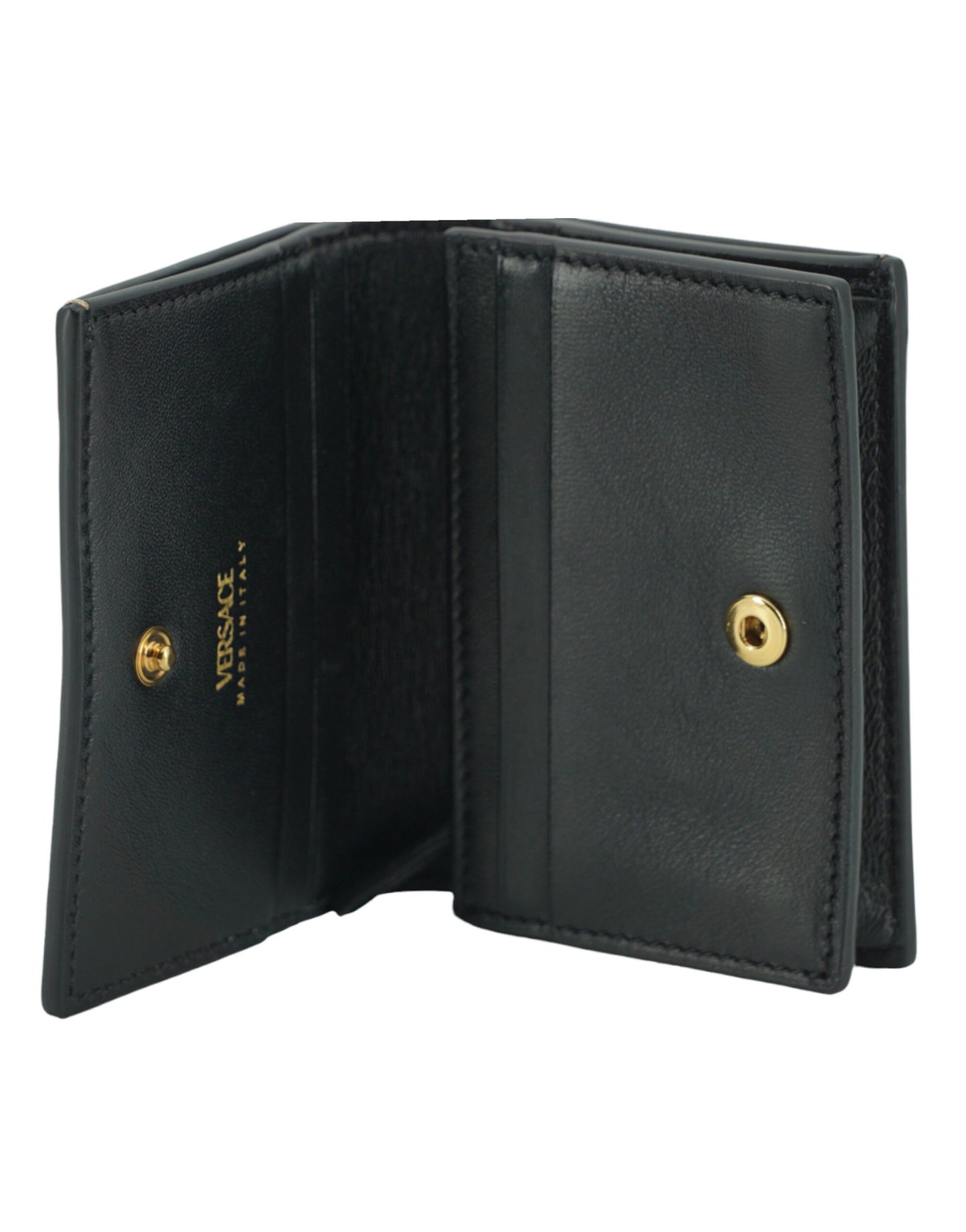 Versace Elegant Compact Leather Wallet in Brown $935.00 Versace Luzworld