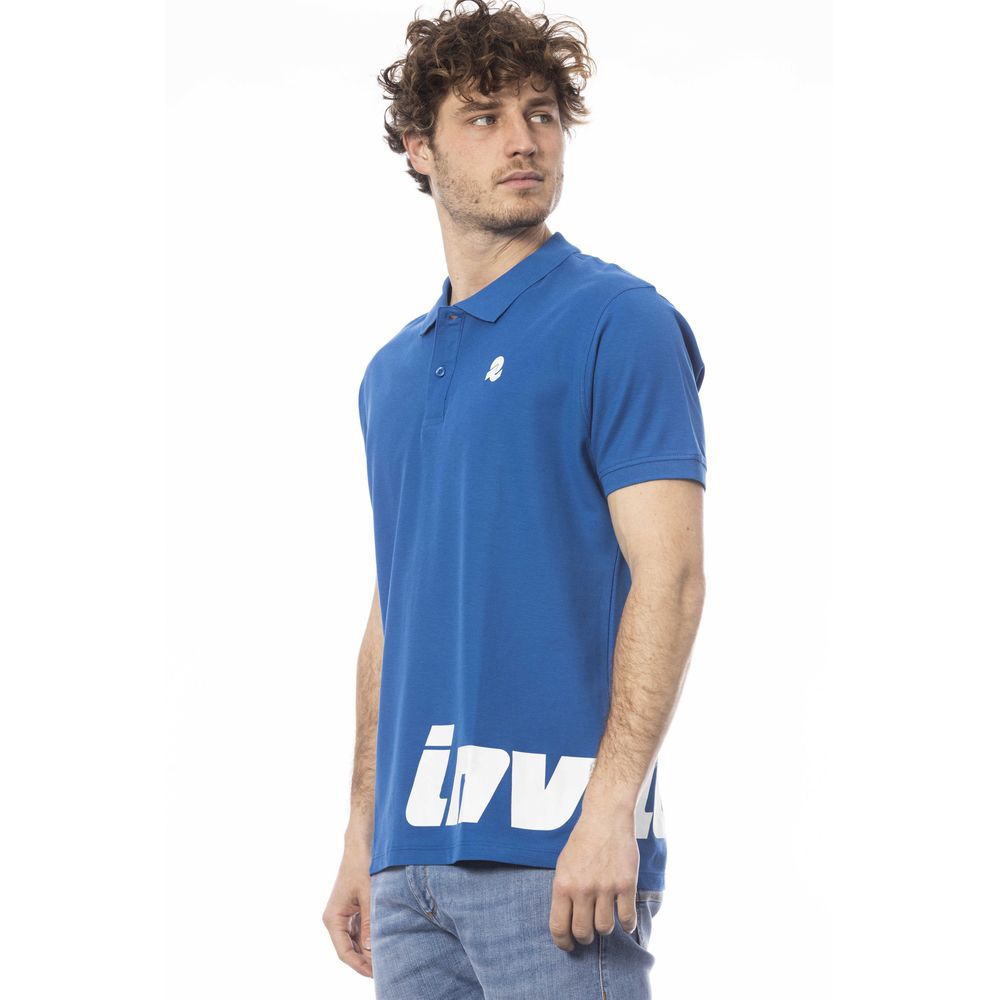 Invicta Blue Cotton Men Polo Shirt $150.00 Invicta Luzworld