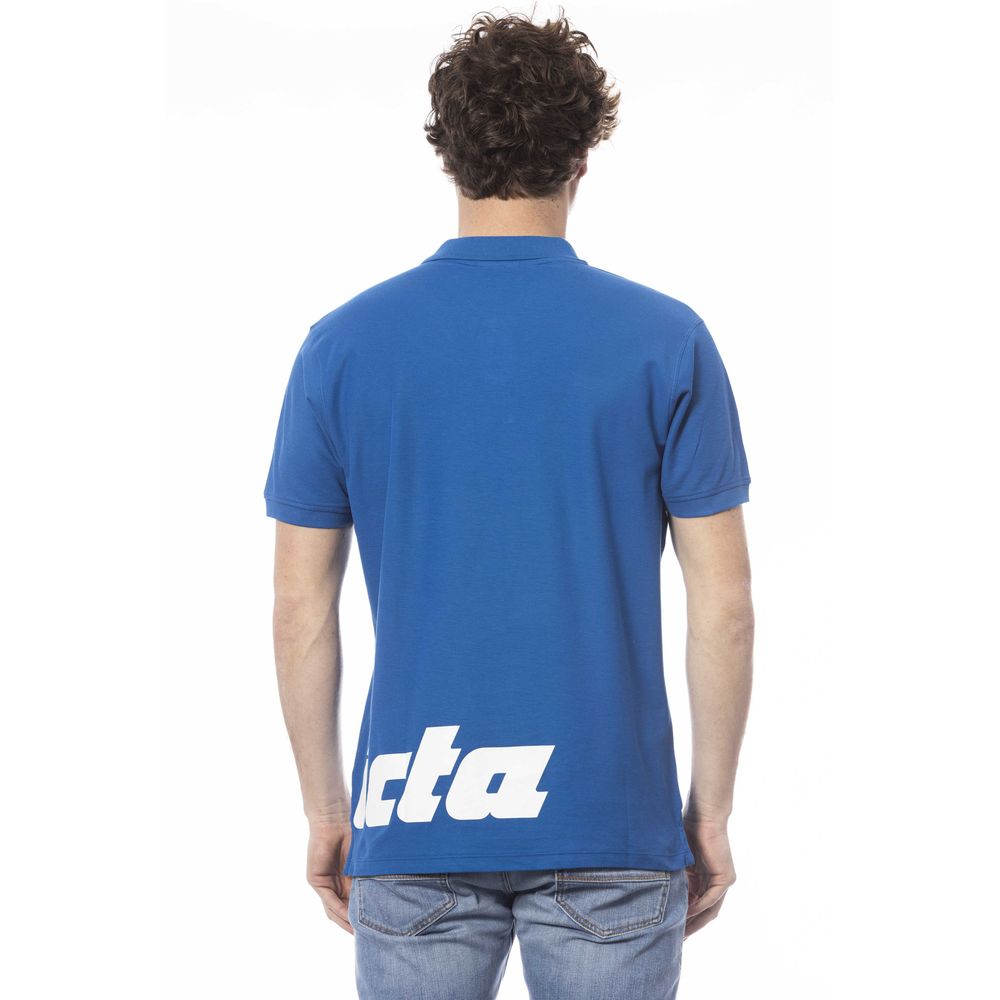 Invicta Blue Cotton Men Polo Shirt $150.00 Invicta Luzworld