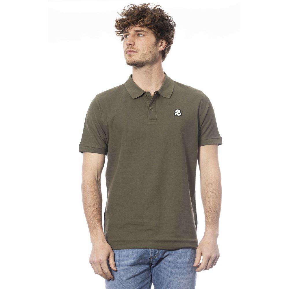 Invicta Green Cotton Men Polo Shirt $150.00 Invicta Luzworld