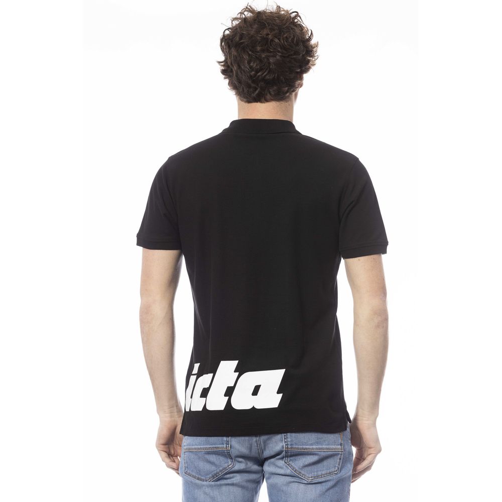 Invicta Black Cotton Men Polo Shirt $150.00 Invicta Luzworld