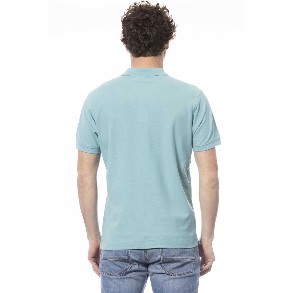 Invicta Light Blue Cotton Men Polo Shirt $150.00 Invicta Luzworld