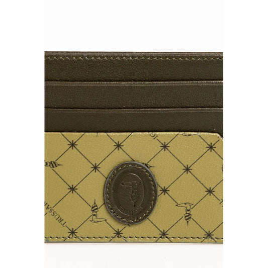 Trussardi Green Leather Men Wallet $186.00 Trussardi Luzworld
