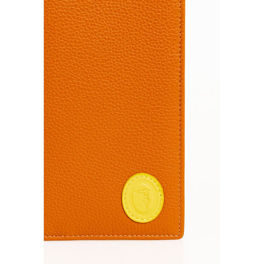 Trussardi Brown Leather Men Wallet $491.00 Trussardi Luzworld
