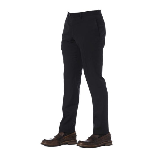 Trussardi Black Virgin Wool Men's Trouser $237.00 Trussardi Luzworld