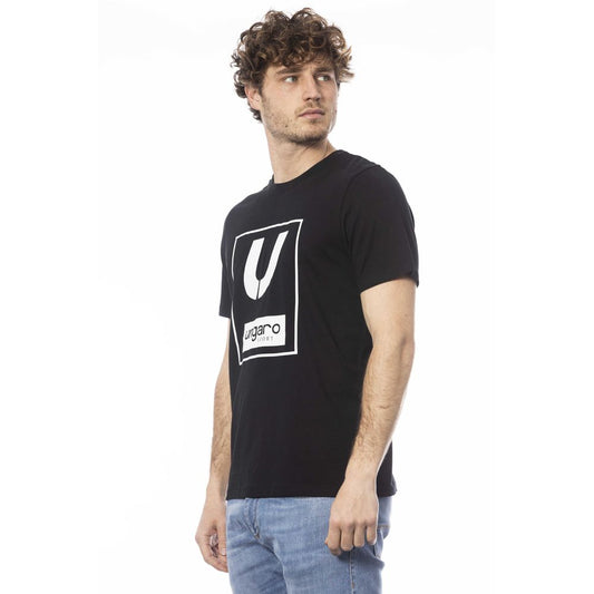 Ungaro Sport Black Cotton Men T-Shirt $132.00 Ungaro Sport Luzworld