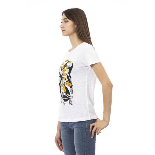 Trussardi Action White Cotton Women T-Shirt $131.00 Trussardi Action Luzworld