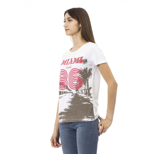 Trussardi Action White Cotton Women T-Shirt $131.00 Trussardi Action Luzworld